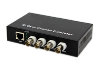 4 Port BNC Konverter IP Ke Koaksial 10 / 100Mbps 1 Port LAN 1.5km