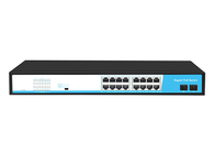 16 Port POE Network Switch Full Gigabit Support VLAN dengan 2 Port Fiber