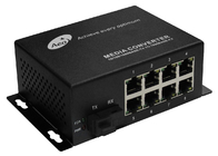 250M Jarak Transmisi POE Ethernet Media Converter 100M 1 Fiber Dan 8 Port