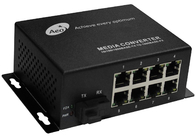 Single Mode Fiber To Ethernet Converter 1 Port SC dan 8 Port Ethernet
