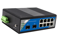 32Gbps 10 Port 8+2 SFP Fiber Switch dengan 8 Port Ethernet dan 2 Slot SFP