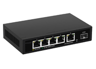 Sakelar Serat Ethernet DC12V 5 Port 2.5 G Sakelar Dengan 10G SFP+ Uplink