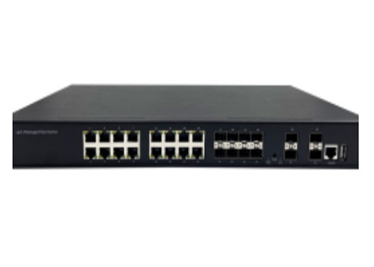 10G Managed Fiber Ethernet Switch Dengan 4 1G/10G SFP+ Dan 16 1000Mbps Ethernet +8 1000Mbps SFP Port