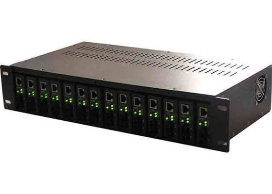 FCC Rack Mount Media Converter Chassis 2U 14 Slots