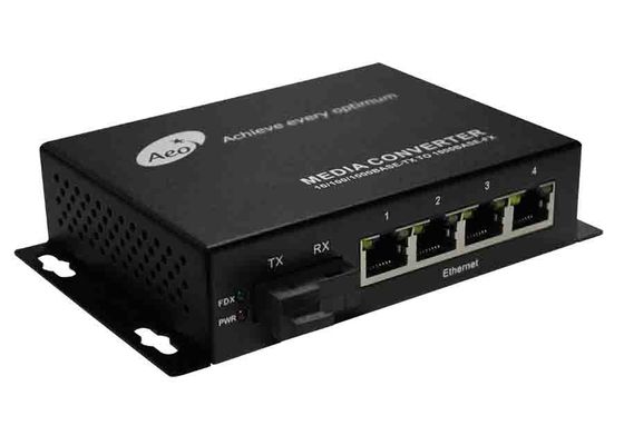 Konverter Media Komersial 100km, Konverter Media Serat Optik Gigabit