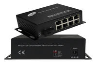 10 / 100Mbps Commercial Media Converter 1 Fiber 8 Ethernet POE Port