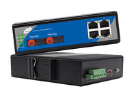 4 POE 2 Sakelar Serat Ethernet Port Optik, Sakelar Jaringan Bertingkat