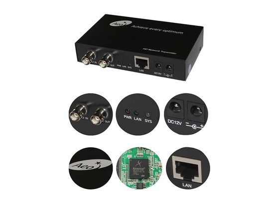 CE 10/100/1000M IP Ethernet Melalui Konverter Koaksial