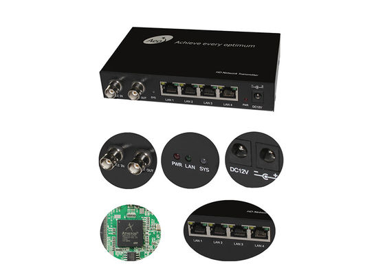 10 / 100Mbps Ethernet Over Coaxial Converter, 95Mbps POE Ke BNC Converter