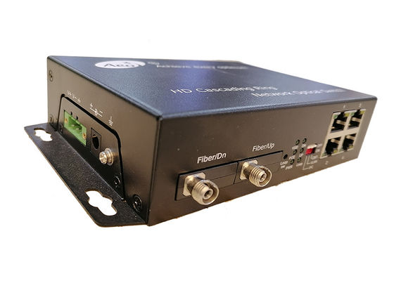 Sakelar Serat Ethernet POE Bertingkat Gigabit Penuh 4 Ethernet POE dan 2 Port Optik
