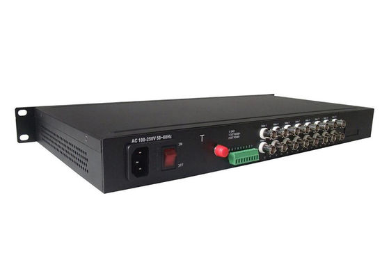 16CH BNC Ke Mode Tunggal Konverter Serat Optik 1310 / 1550nm