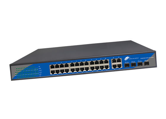 24 Port Gigabit SFP Fiber Switch, 10/100 / 1000M 19 Inch POE Switch