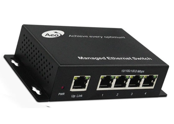 4 Port Gigabit Ethernet Network Switch IPC Extender 250m VLAN CBIT Dukungan