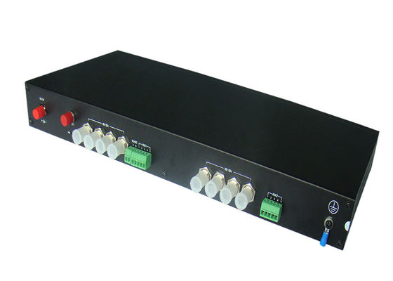 Rack Mount 8 BNC Ports 8CH HD SDI Video Optical Transceiver