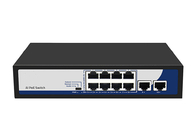 8 Port 10/100Mbps PoE Ethernet Switch Mendukung PoE Watchdog VLAN Dengan 2 Port Uplink