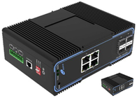 Sakelar Serat SFP Terkelola Penuh Gigabit 4 Port Ethernet POE dan 4 Port SFP