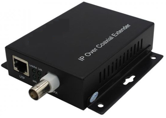 PoE + Ethernet over Coax (EOC) Konverter 10/100mbps 1,5km 1 BNC dan 1 Ethernet Port