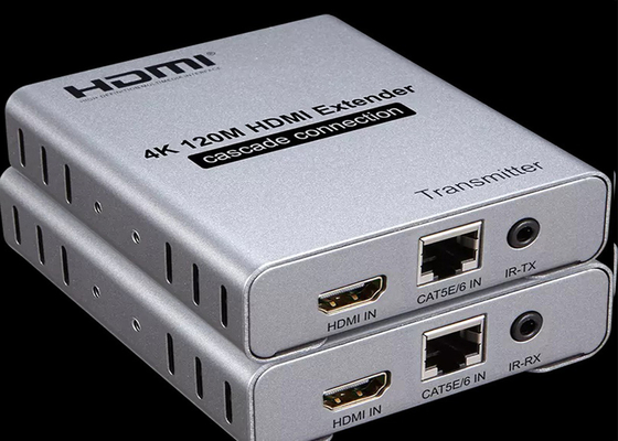 120M HDMI Fiber Extender Transmitter Receiver Over Cat 5e / 6 Cat5 Cat6
