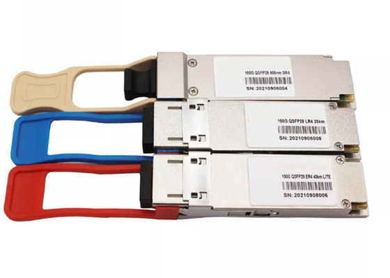Transceiver Serat SFP Konektor MTP / MPO, Transceiver Multimode 100G QSFP28 100M