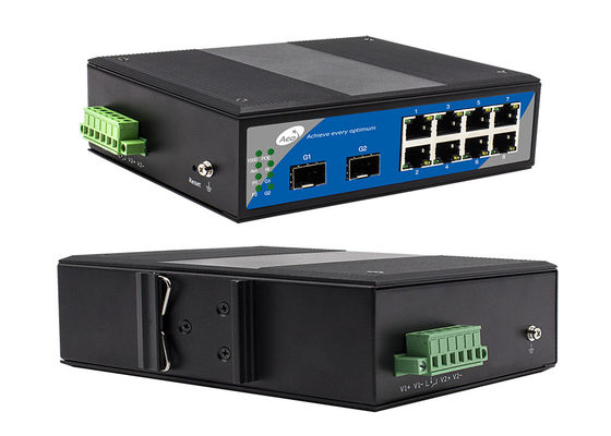 Sakelar Ethernet SFP Terkelola 8 Port Gigabit POE Switch 8 Port Ethernet 2 SFP